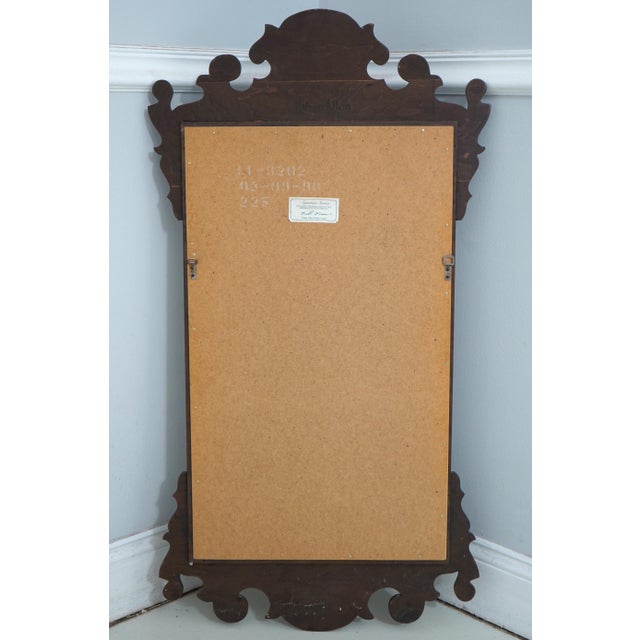 Ethan Allen Georgian Court Chippendale Cherry Mirror For Sale - Image 9 of 11