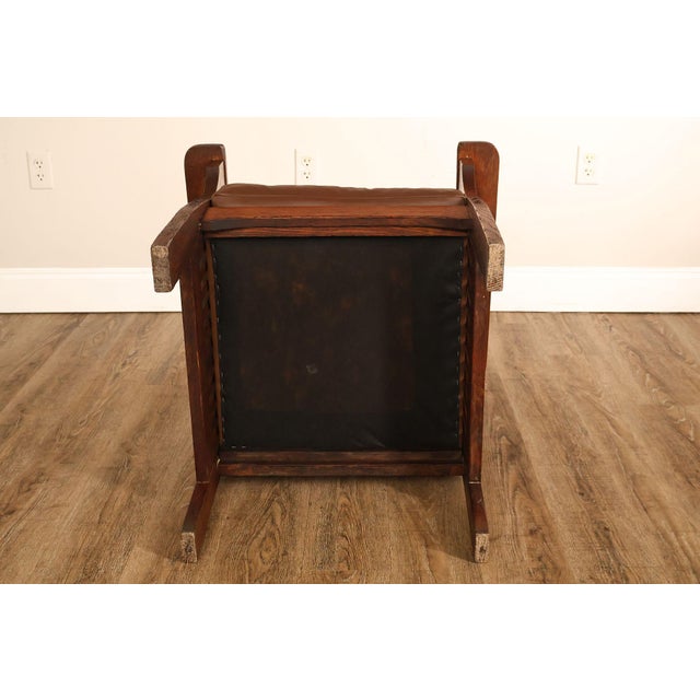 Michigan Chair Company Arts And Crafts Oak Armchair For Sale - Image 17 of 18
