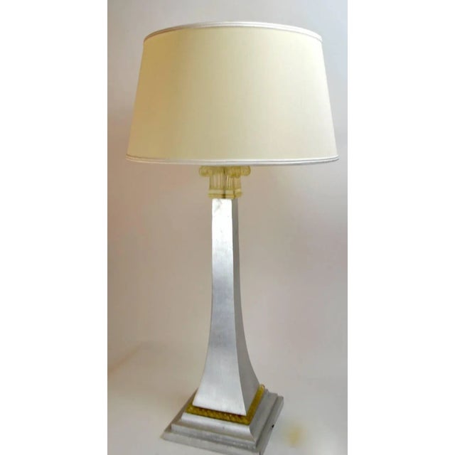Silver Gilt and Cast Resin Table Lamp For Sale - Image 9 of 11