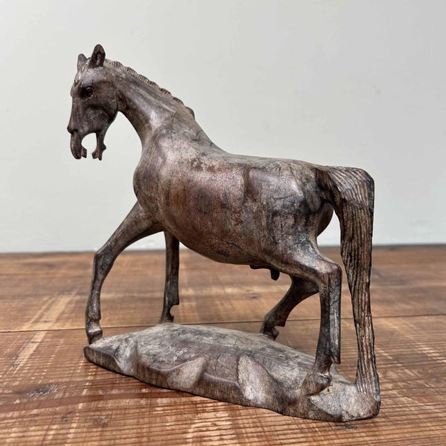 Antique Wooden Horse Decoration, Japan, 1920s For Sale - Image 12 of 15