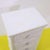 Narrow Shabby Chic White Wooden Chest of Drawers with Decorated Drawers