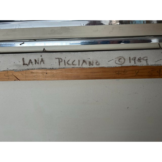 Paint 1989 Lana Picciano-“Vally of Kings “Modern Abstract Oil Painting 40” X54” For Sale - Image 7 of 7