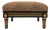 Late 20th Century Interior Crafts French Ebony Gold Gilded Leopard Chenille Footstool For Sale