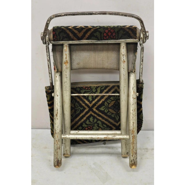 Antique 19th Century Civil War Period Folding Officers Camp Chair Campaign Chair For Sale - Image 4 of 12