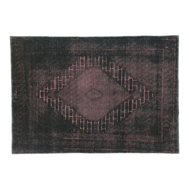 Vintage Turkish Area Rug With Modern Industrial Luxe Style - 04'02 X 05'11 For Sale