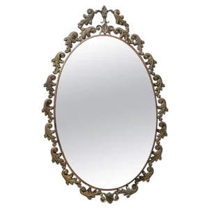 Baroque Bronze Mirror, 1930s
