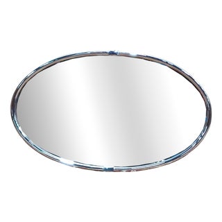 Large Vintage Art Deco Mirror in Chrome, 1920s For Sale