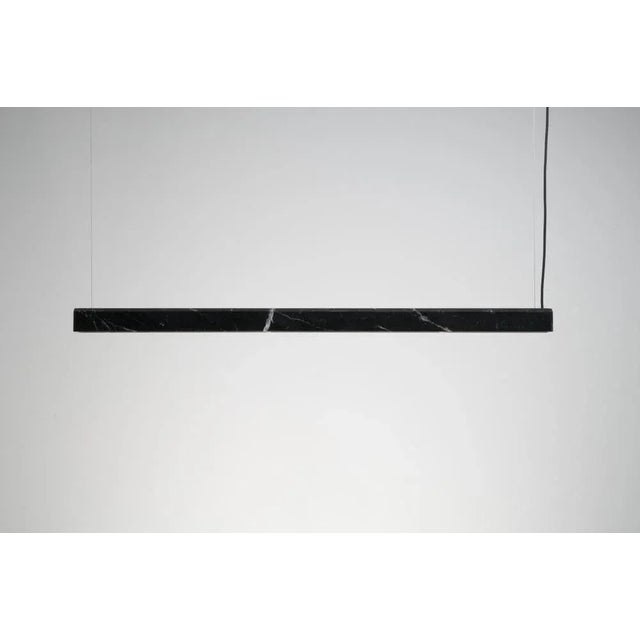 Contemporary Nero Marquina Poem Suspended Light by Lexavala For Sale - Image 3 of 5