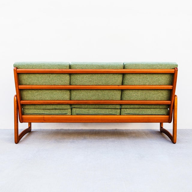 Ole Wanscher 1990s Restored Danish Modern Solid Teak Three Seater Sofa For Sale - Image 4 of 15