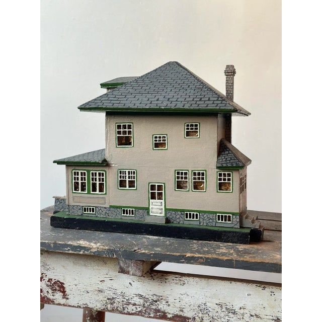 Vintage Folk Art Model American "Foursquare" Style Home, Circa 1940s For Sale In New York - Image 6 of 12