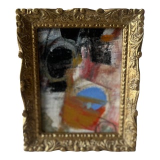 Small Abstract in Gold Frame For Sale
