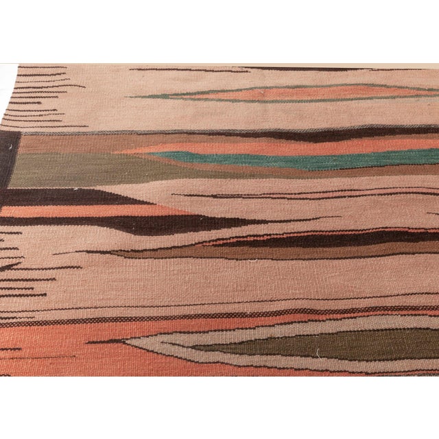 Modern Swedish Design Flat Weave Wool Rug by Doris Leslie Blau For Sale In New York - Image 6 of 8