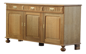 Vintage Danish Brutalist Light Oak Sideboard, 1970s
