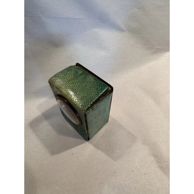 Antique Miniature Swiss Carriage Clock With Guilloche Enamel For Sale - Image 14 of 15