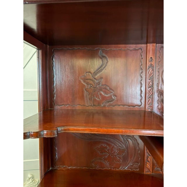 Antique Japanese Red Lacquer Hardwood Display Cabinet, 1860 For Sale - Image 16 of 18