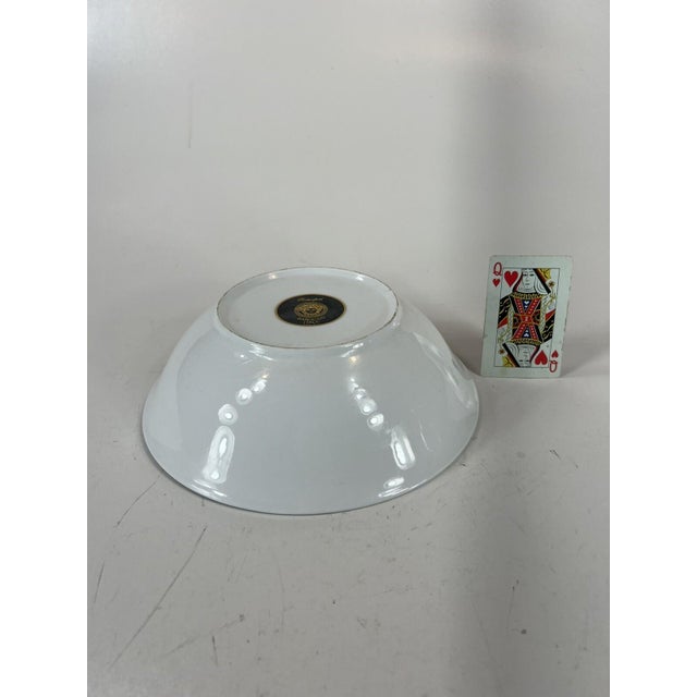 Mustard Late 20th Century Serving Bowl "Barocco" Italian Versace Design Rutherford Porcelain For Sale - Image 8 of 10