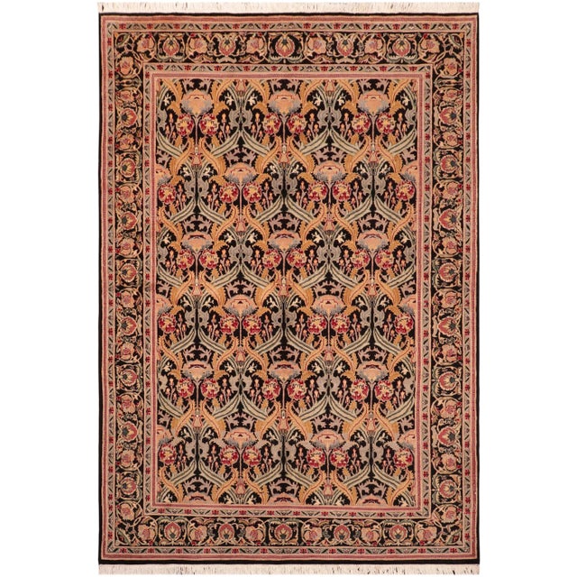 1980s 1980s Art Nouveau William Morris Wool Area Rug - 6'2" X 8'11" For Sale - Image 10 of 10