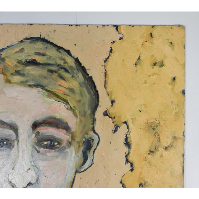 Contemporary Expressionist Portrait Painting of Sad Young Man For Sale - Image 4 of 6