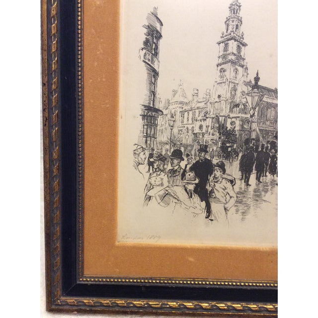 19th Century Charcoal Drawing of London Chairish