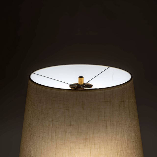 Metal Italian Table Lamp in Murano Glass and Brass with Heron Figure, 1970s For Sale - Image 7 of 10