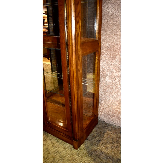 1980s Vintage Transitional Style Two Door Lighted Curio ...