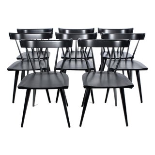 Set of 8 Attributed to Paul McCobb Planner Group Black Dining Side Chairs For Sale