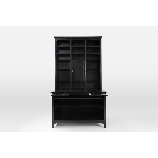 Art Nouveau Pharmacist Cabinet in Oak, France, 1910s For Sale - Image 6 of 13