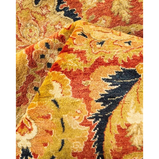 Textile Mogul, One-of-a-Kind Hand-Knotted Area Rug in Orange, 6' 2" x 8' 9" For Sale - Image 7 of 8