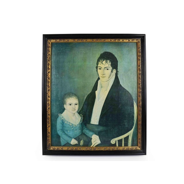 Wood Mid 20th Century Early American Benjamin Franklin Yoe and Son by Joshua Johnson Print For Sale - Image 7 of 7
