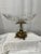Antique Crystal SawTooth Cut Fruit Bowl on Brass Pedestal For Sale In Atlanta - Image 6 of 8