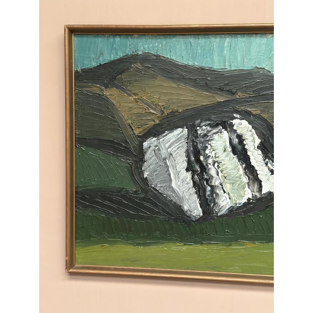 Thage Carlson, Abstract Landscape, 1950s, Oil on Panel, Framed For Sale - Image 9 of 18