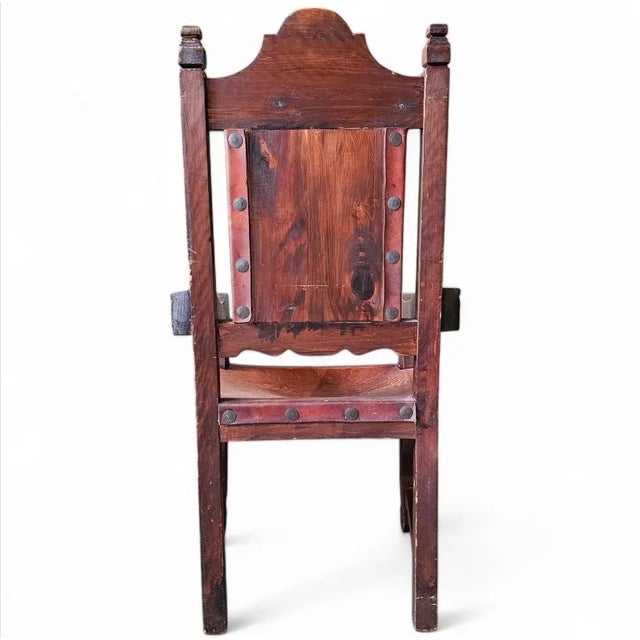 Early 20th Century Spanish Colonial Silla Amplia Chair For Sale - Image 4 of 5