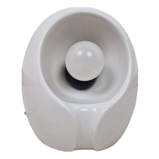 White Ceramic Tordella Table Lamp by Valerio Sacchetti for Sirrah, 1970s For Sale