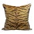 The House of Scalamandré Tigre Silk Pillow, Ivory, Gold & Black For Sale