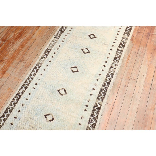 Early 20th Century Rare Long Narrow Antique Oushak Runner, 2'3'' X 22'10'' For Sale - Image 5 of 10