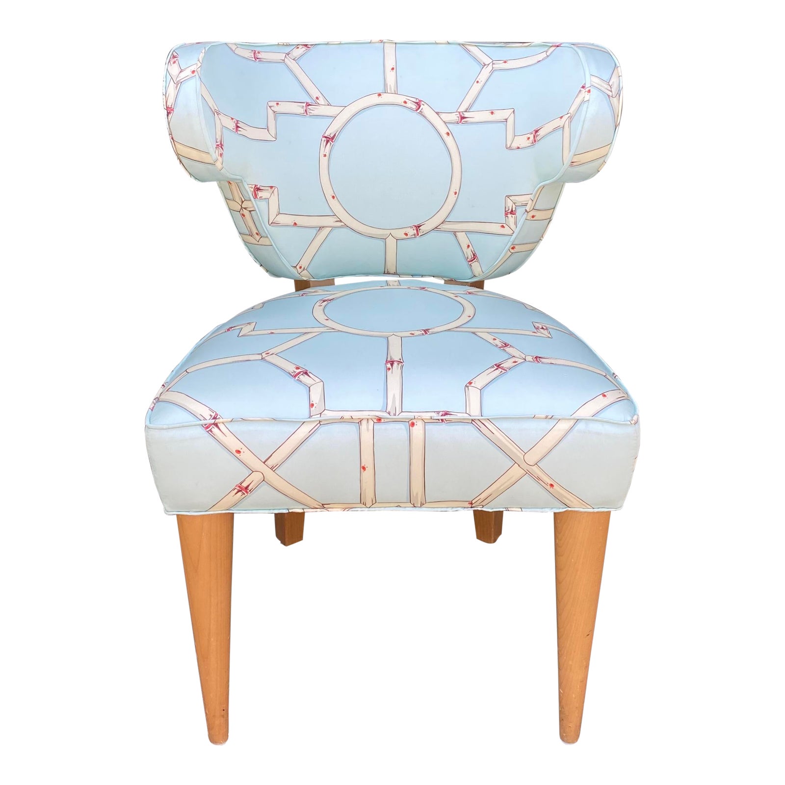 Mid Century Modern Art Deco Vanity Chair W Scalamandre Baldwin Fabric