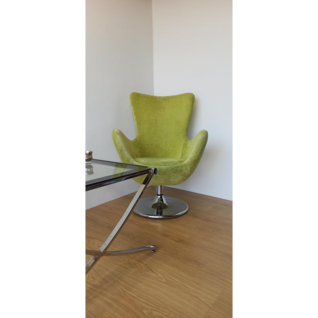 Bucket Seat in Chrome and Green, 1990s For Sale - Image 12 of 18