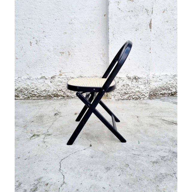 Mid-Century Folding Wooden Chair in the style of Achille Castiglioni, Italy, 1970s For Sale - Image 12 of 13