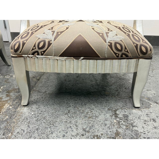 Century Furniture Oval Back Armchairs, Pair. For Sale - Image 9 of 12