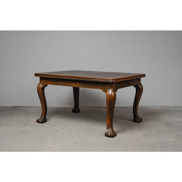 Wood Extendable Dining Table in Oak For Sale - Image 7 of 18