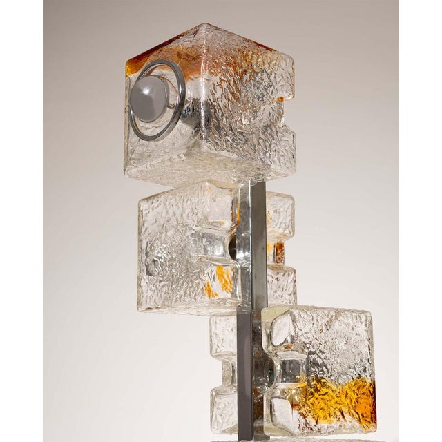 Mid-Century Murano Glass Cube Floor Lamp by Toni Zuccheri for VeArt, Italy, 1970s For Sale - Image 9 of 14