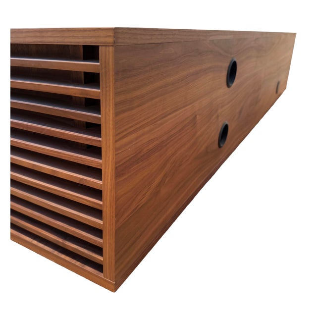 Design Within Reach Line Media Console in Walnut Wood 71" For Sale - Image 18 of 18
