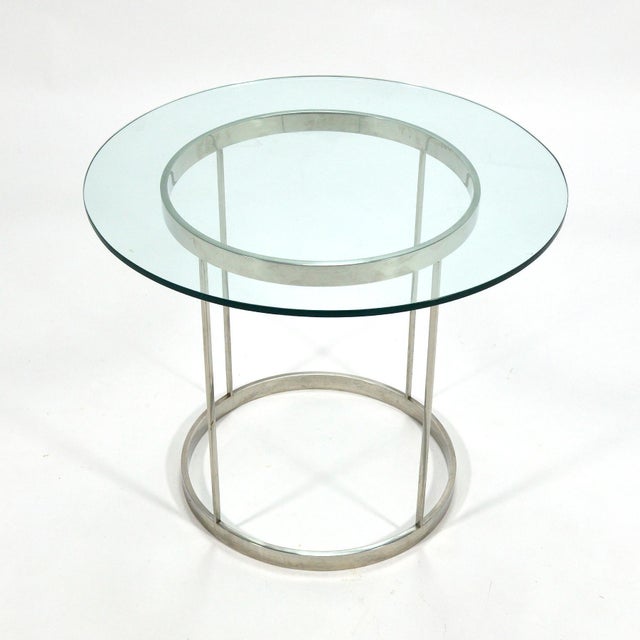 Vintage Custom Fabricated Stainless Steel Side Table For Sale - Image 9 of 10