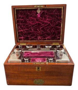 19th Century Victorian Lady's Mahogany Dressing Case c.1860