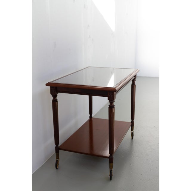 Brown Danish Hepplewhite Mahogany Serving Trolley from Farre Møbelfabrik, 1970s For Sale - Image 8 of 18