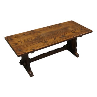Vintage Farmhouse Oak Coffee Table, 1960 For Sale
