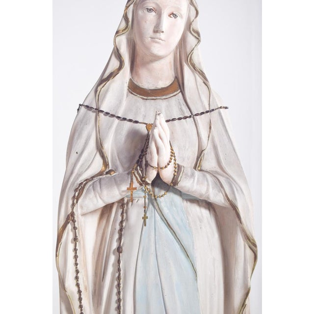 Figure of Our Lady of Lourdes in Ceramic, 1890 For Sale - Image 6 of 10