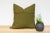 Dark Olive Hand-Stitched Pillow Cover For Sale In Los Angeles - Image 6 of 7
