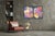 2026, Mid Century Modern Shapes, Organic Shapes Diptych, Golden Hour Mobile, Acrylic Paint on Watercolor Paper by Ryan Rivadeneyra For Sale - Image 9 of 10