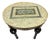 Handmade Shell Inlay End Table – Egyptian Wood & Copper For Sale